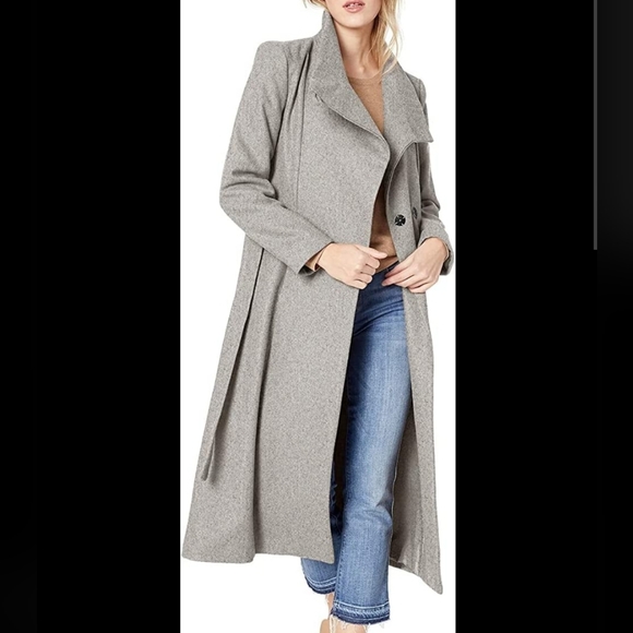 Asymmetrical belted Maxi coat - Picture 2 of 7